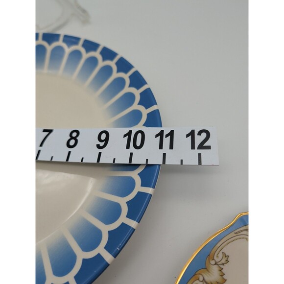 Martha Stewart Macy's Lorraine Stencil Dinner Plate Gerbera Cobalt Replacement - Picture 4 of 5